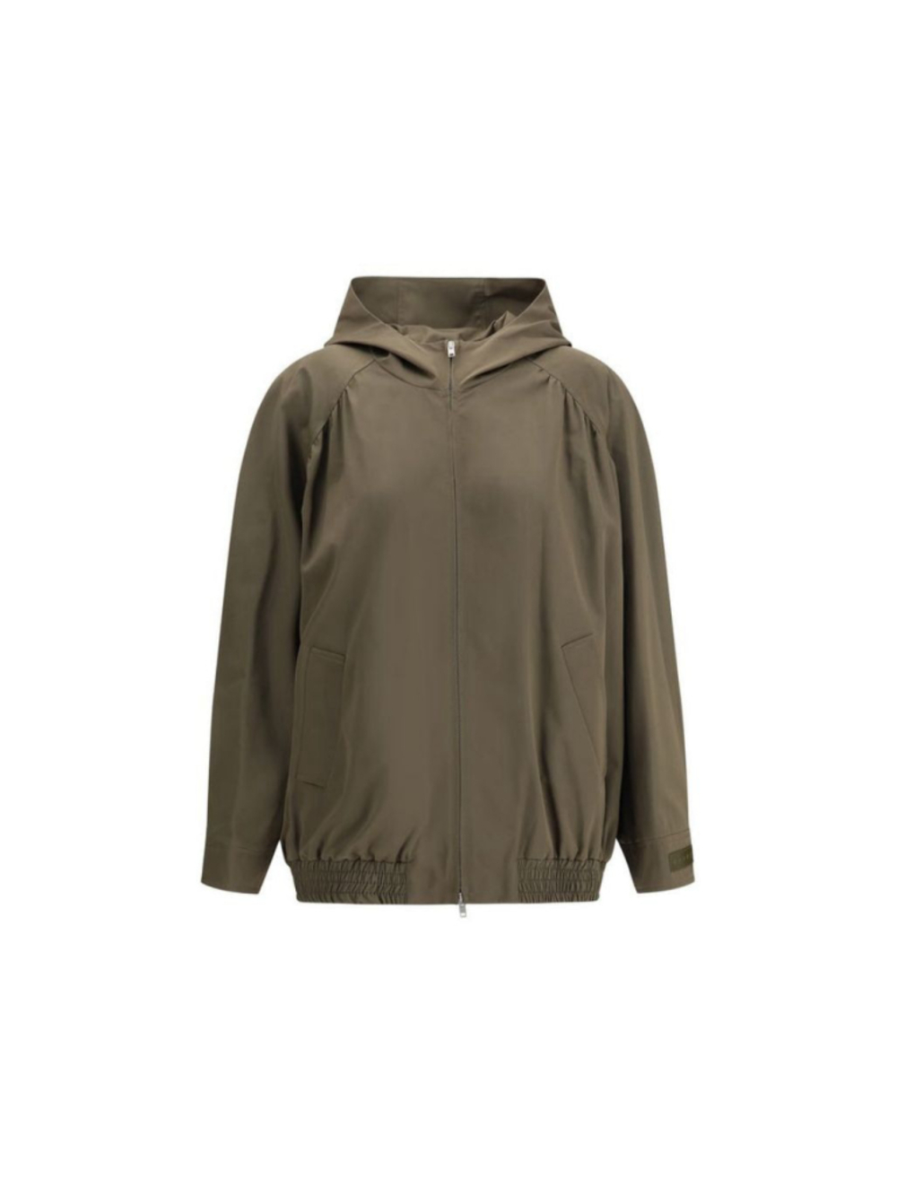 Karen Scott Stretch Green Zip-Up Hoodie Size Small Women's